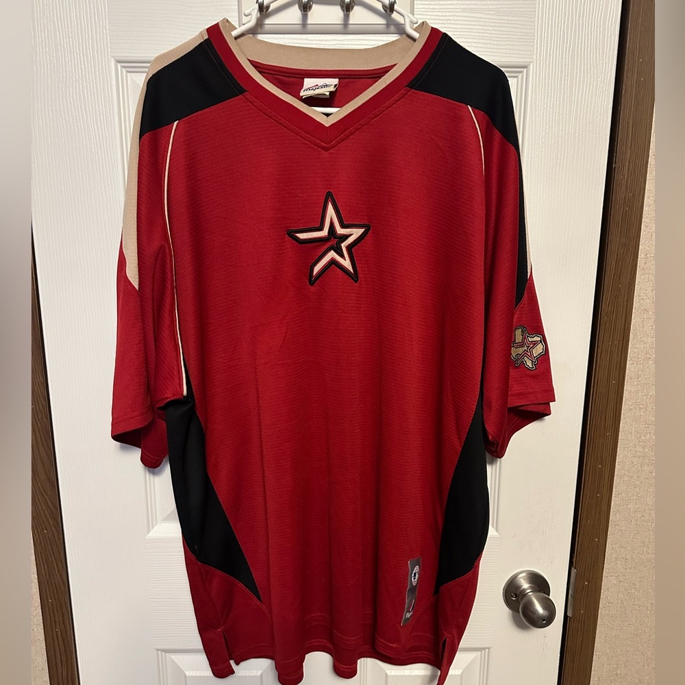 Majestic Red and Black Men's Star Jersey